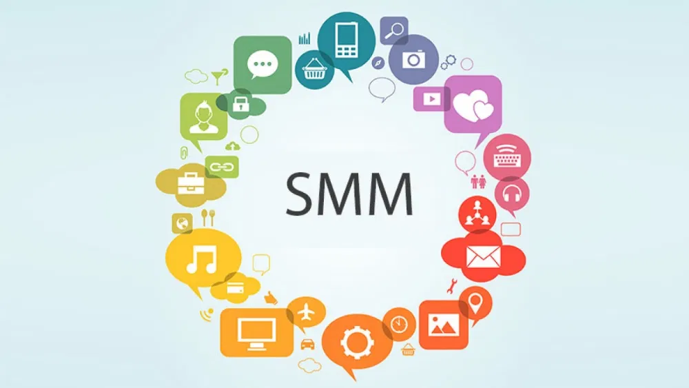 icons of popular social media platforms representing social media marketing.